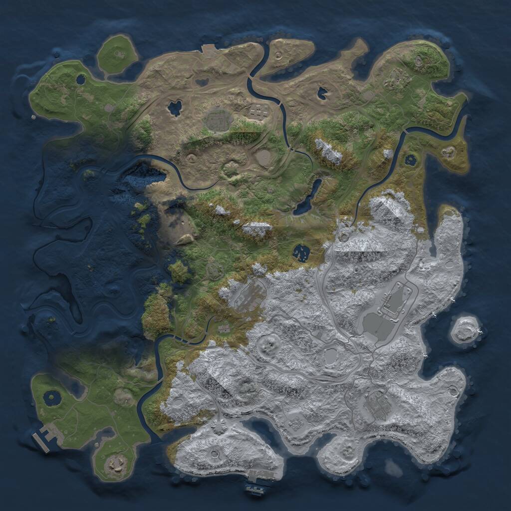 Rust Map: Procedural Map, Size: 4500, Seed: 295, 15 Monuments