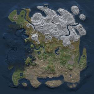Thumbnail Rust Map: Procedural Map, Size: 4250, Seed: 509688099, 16 Monuments