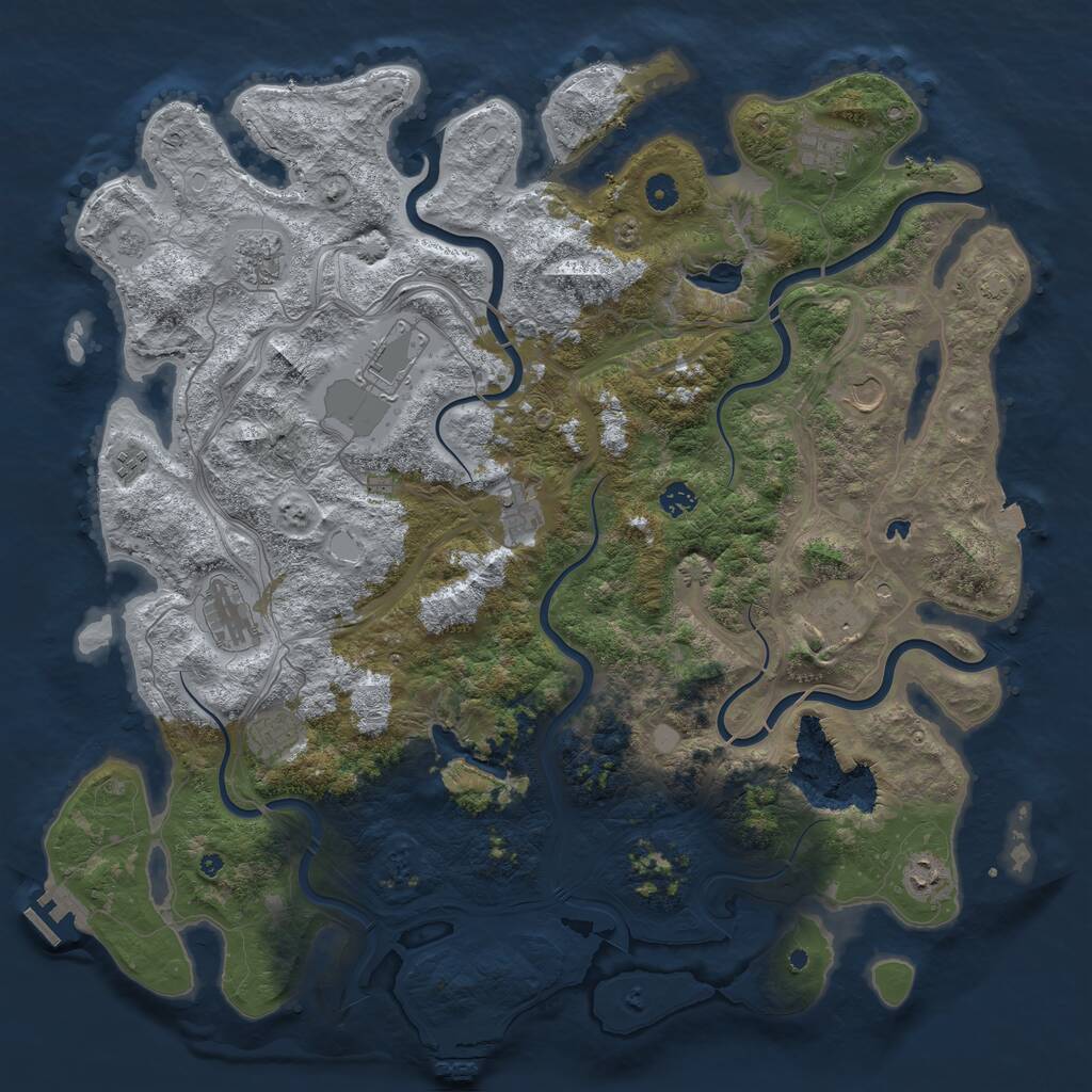 Rust Map: Procedural Map, Size: 4750, Seed: 248848, 17 Monuments