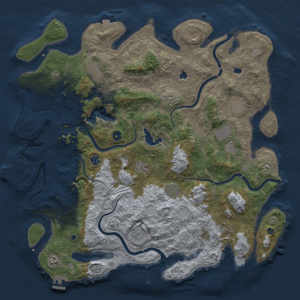 Rust Map: Procedural Map, Size: 4750, Seed: 191359, 17 Monuments