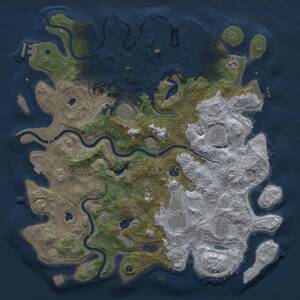 Thumbnail Rust Map: Procedural Map, Size: 4500, Seed: 199921641, 16 Monuments