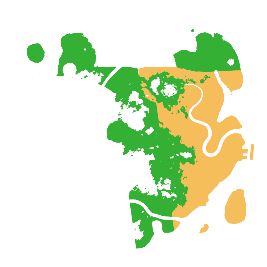 Biome Rust Map: Procedural Map, Size: 3500, Seed: 948271
