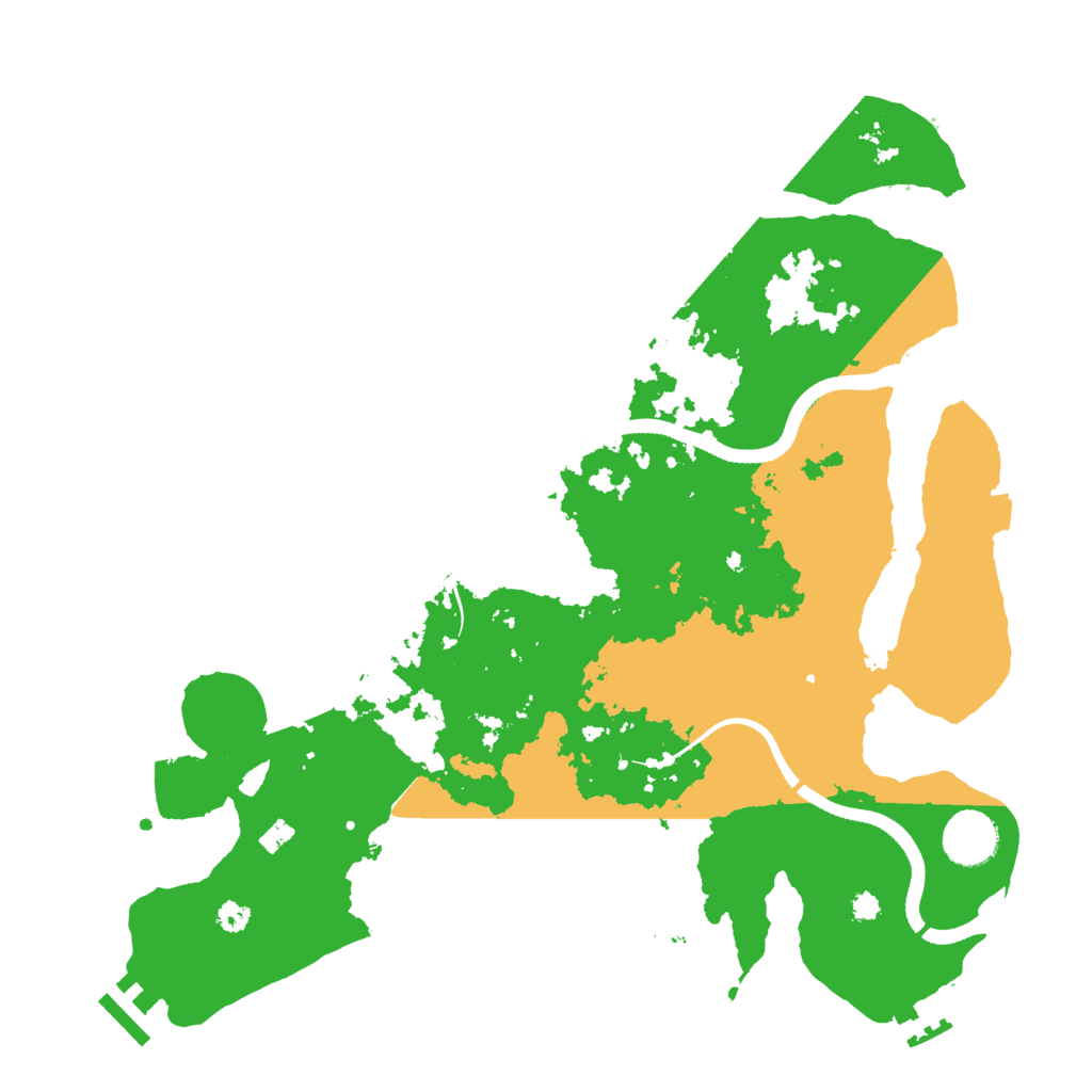 Biome Rust Map: Procedural Map, Size: 3500, Seed: 4450