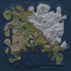Thumbnail Rust Map: Procedural Map, Size: 4000, Seed: 998215, 15 Monuments