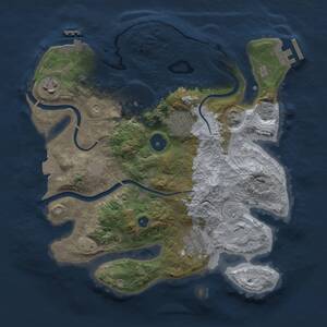 Thumbnail Rust Map: Procedural Map, Size: 3000, Seed: 50579, 11 Monuments