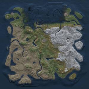 Thumbnail Rust Map: Procedural Map, Size: 4500, Seed: 761854235, 19 Monuments