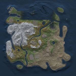 Thumbnail Rust Map: Procedural Map, Size: 3500, Seed: 146493048, 15 Monuments