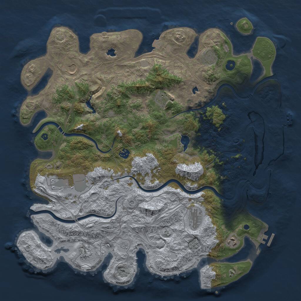 Rust Map: Procedural Map, Size: 4500, Seed: 336340, 15 Monuments