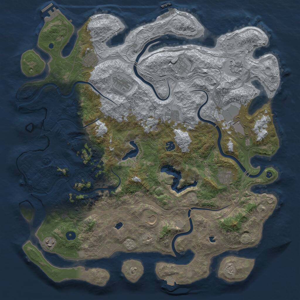 Rust Map: Procedural Map, Size: 4680, Seed: 11092026, 17 Monuments