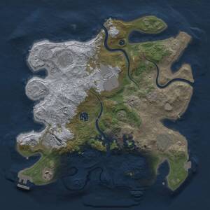 Thumbnail Rust Map: Procedural Map, Size: 3500, Seed: 522646599, 16 Monuments