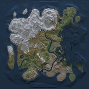 Thumbnail Rust Map: Procedural Map, Size: 3500, Seed: 1829216226, 13 Monuments