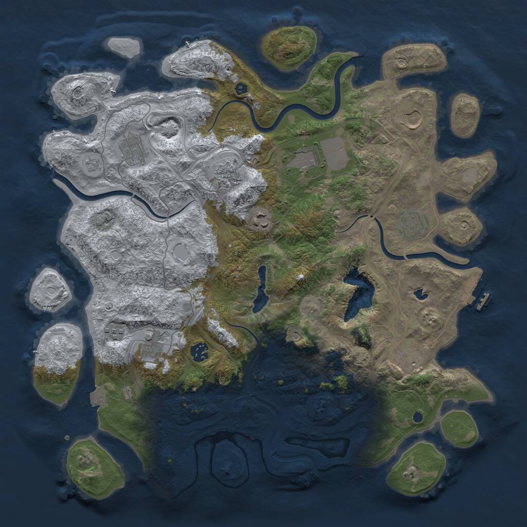 Rust Map: Procedural Map, Size: 4250, Seed: 785546343, 15 Monuments