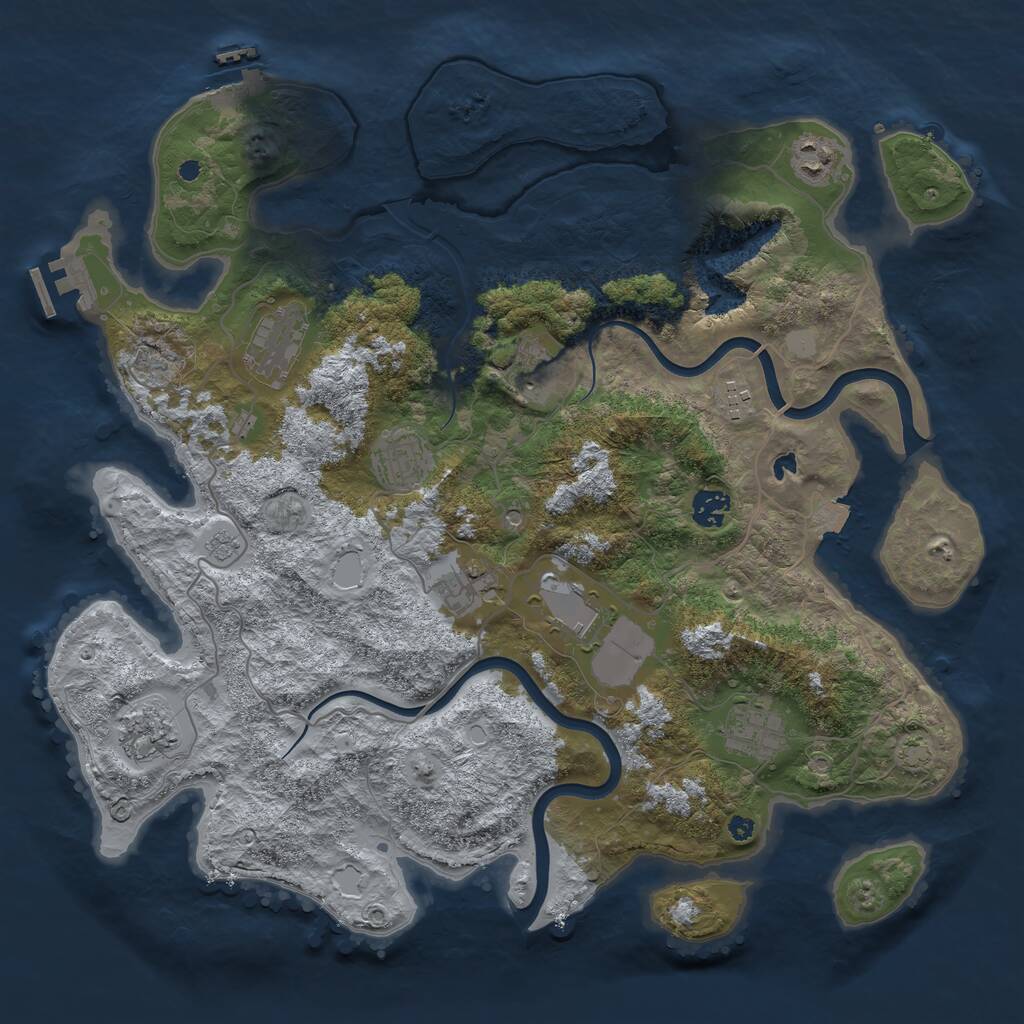 Rust Map: Procedural Map, Size: 4000, Seed: 1799578868, 16 Monuments