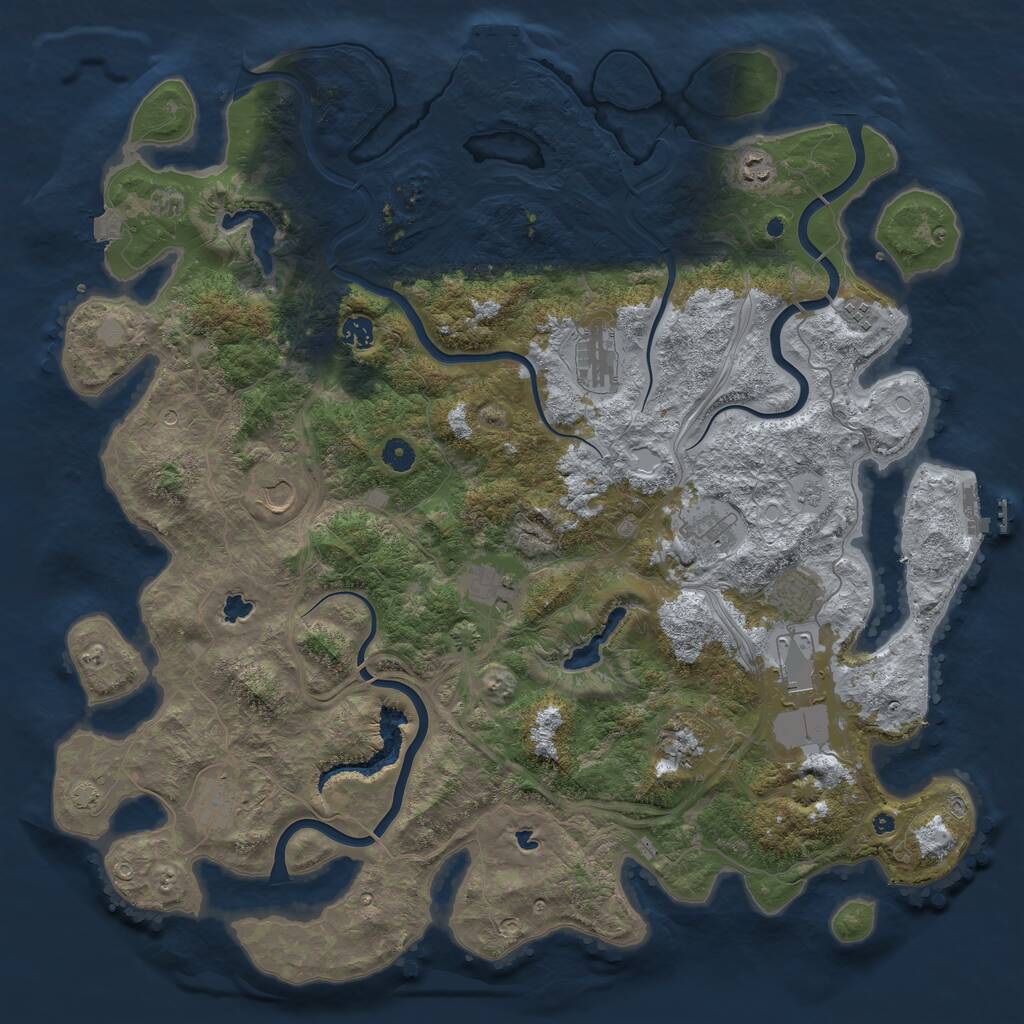 Rust Map: Procedural Map, Size: 4750, Seed: 776301, 17 Monuments
