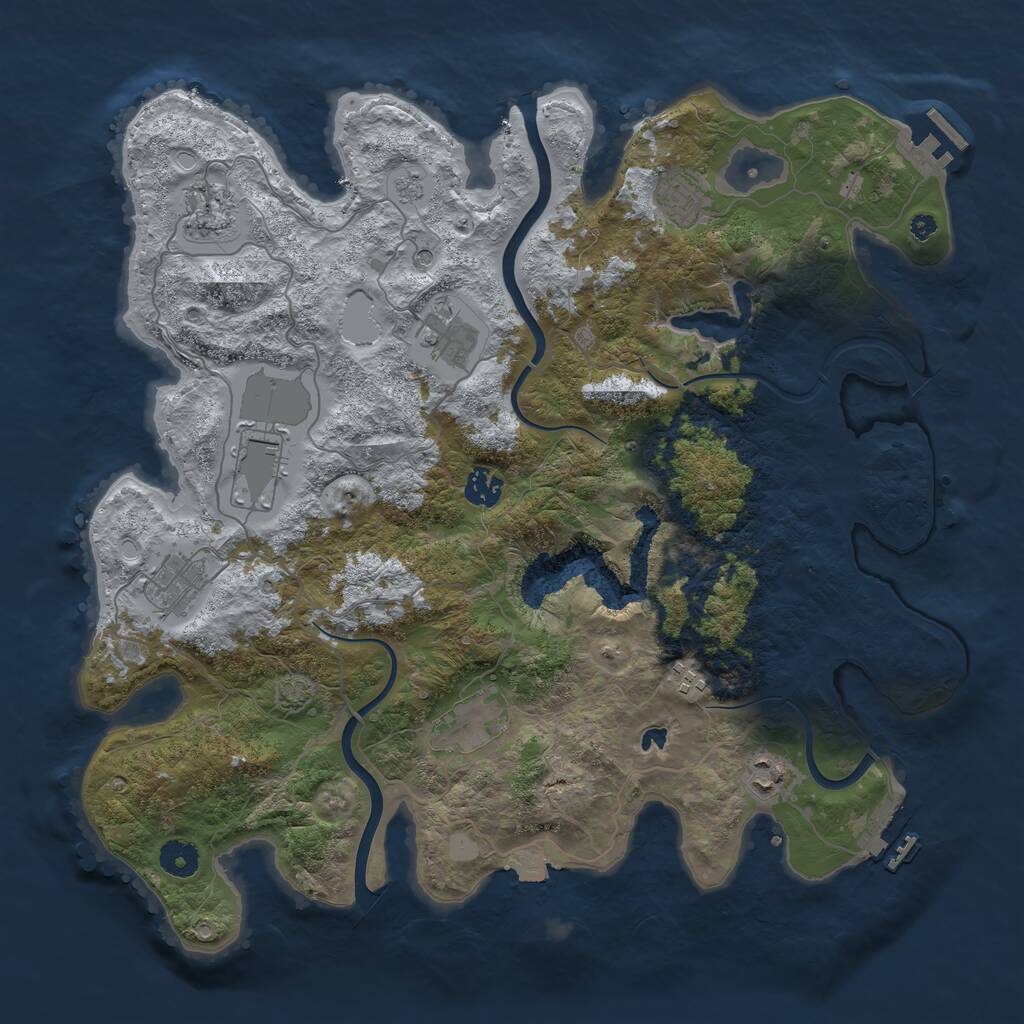 Rust Map: Procedural Map, Size: 4000, Seed: 788542, 15 Monuments