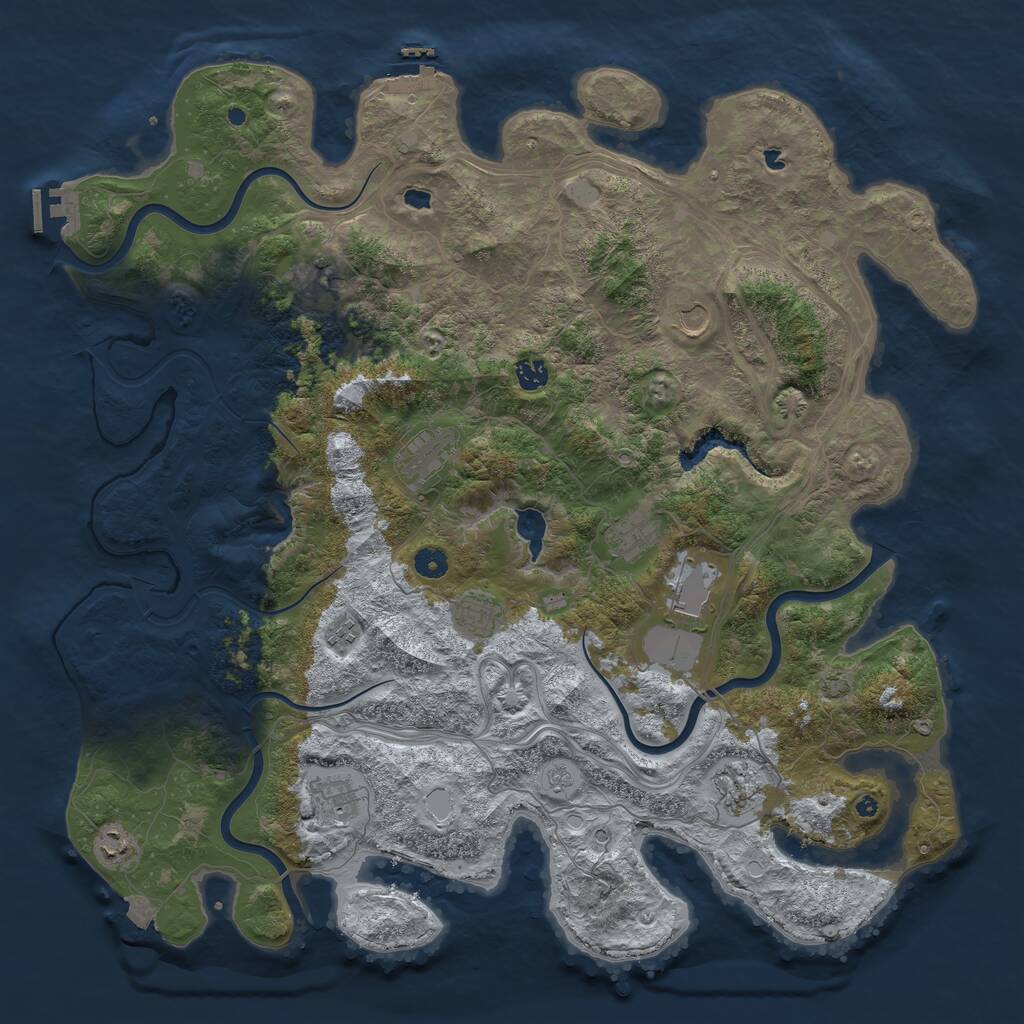 Rust Map: Procedural Map, Size: 4750, Seed: 561880, 17 Monuments
