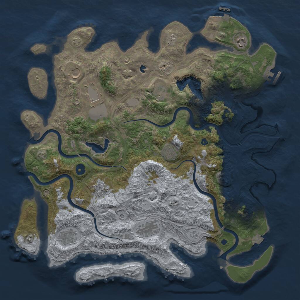 Rust Map: Procedural Map, Size: 4250, Seed: 723744, 15 Monuments
