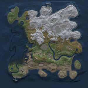Thumbnail Rust Map: Procedural Map, Size: 3500, Seed: 848105, 15 Monuments