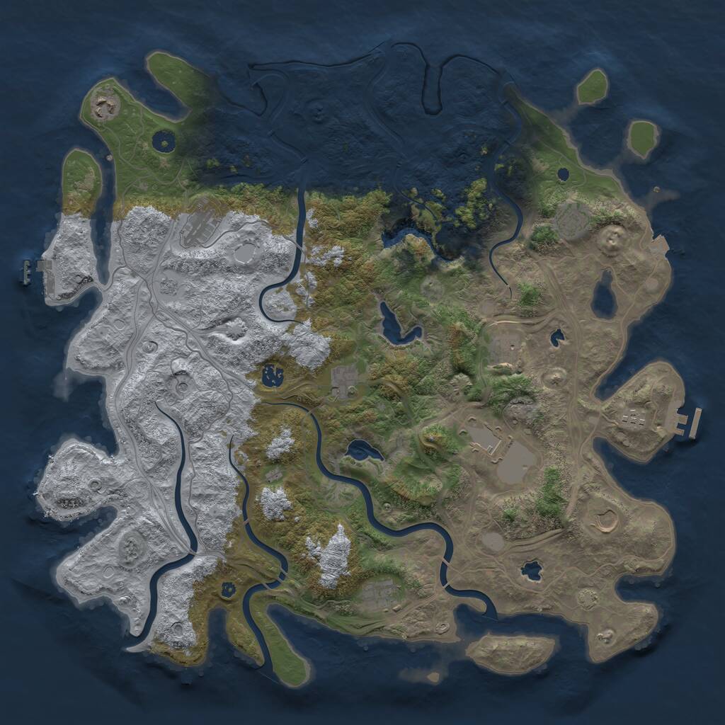 Rust Map: Procedural Map, Size: 4750, Seed: 146635, 16 Monuments