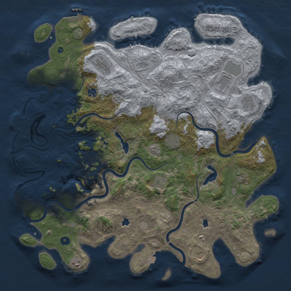 Rust Map: Procedural Map, Size: 4750, Seed: 577880, 17 Monuments