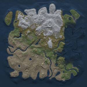 Thumbnail Rust Map: Procedural Map, Size: 4500, Seed: 118588, 14 Monuments