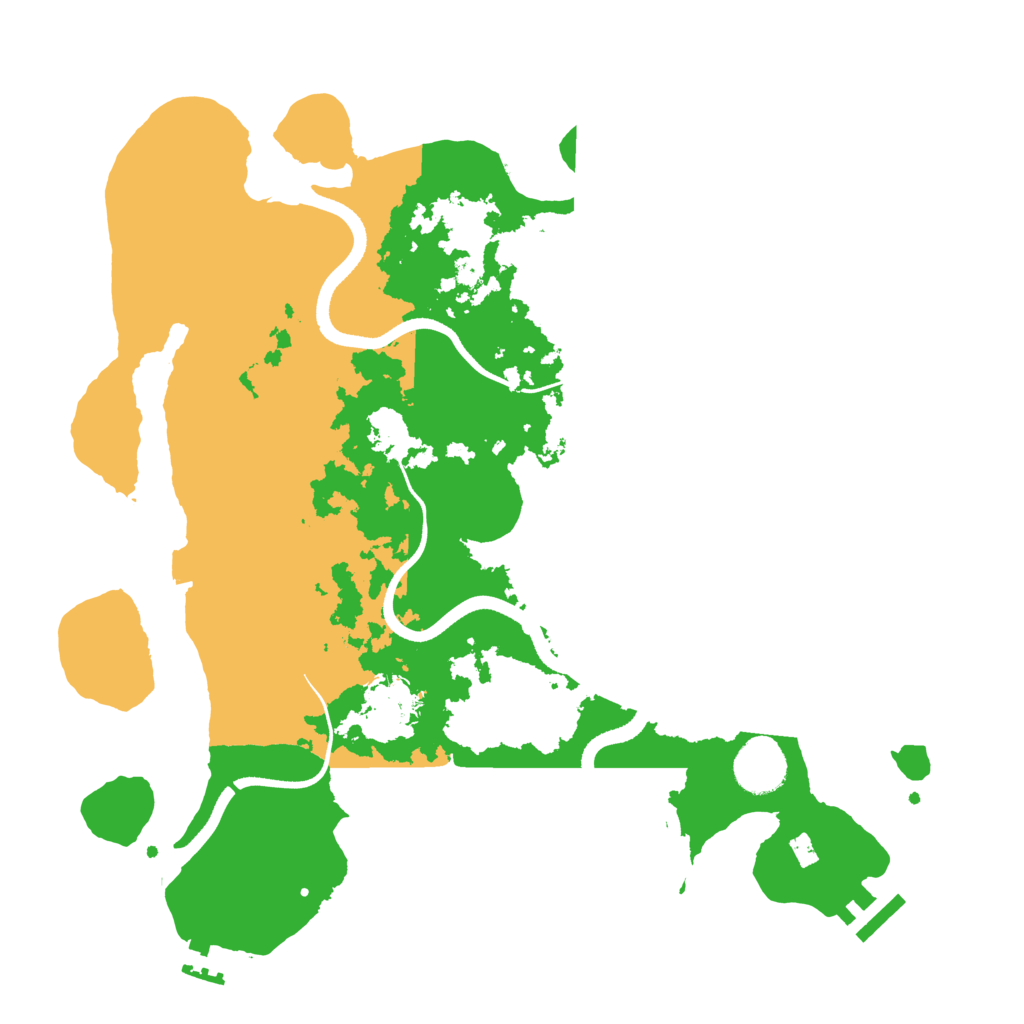 Biome Rust Map: Procedural Map, Size: 3500, Seed: 137135