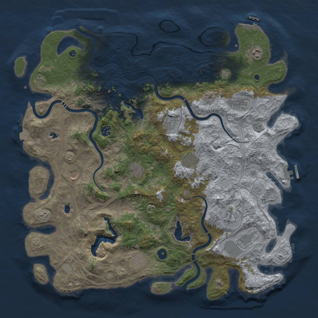Rust Map: Procedural Map, Size: 4750, Seed: 567776, 17 Monuments