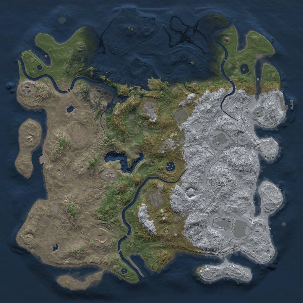 Rust Map: Procedural Map, Size: 4750, Seed: 697200, 17 Monuments