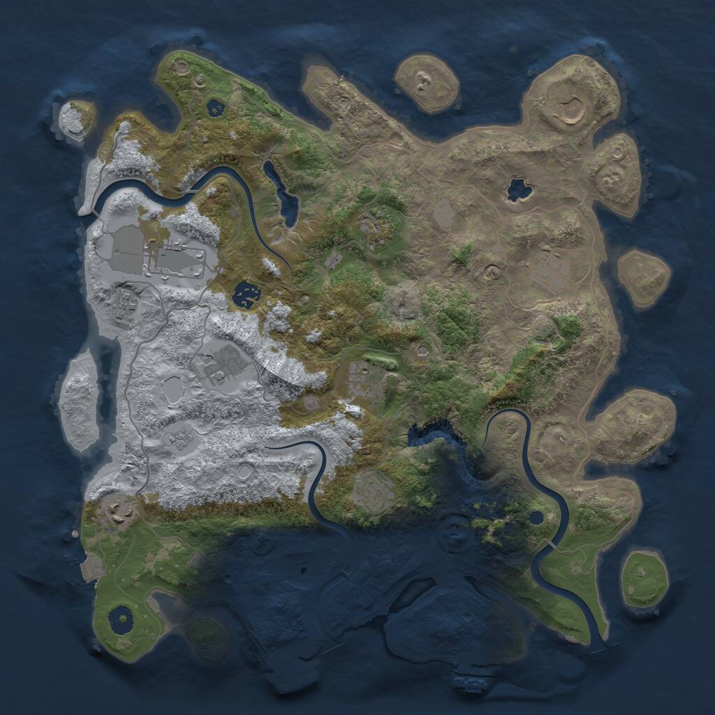 Rust Map: Procedural Map, Size: 4000, Seed: 5892398, 16 Monuments