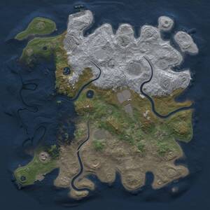 Thumbnail Rust Map: Procedural Map, Size: 3900, Seed: 470204448, 16 Monuments