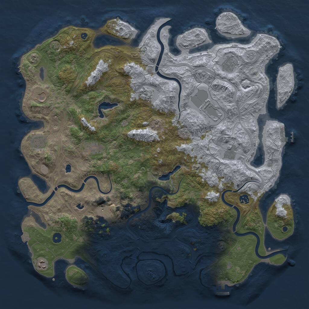 Rust Map: Procedural Map, Size: 4750, Seed: 108808, 17 Monuments