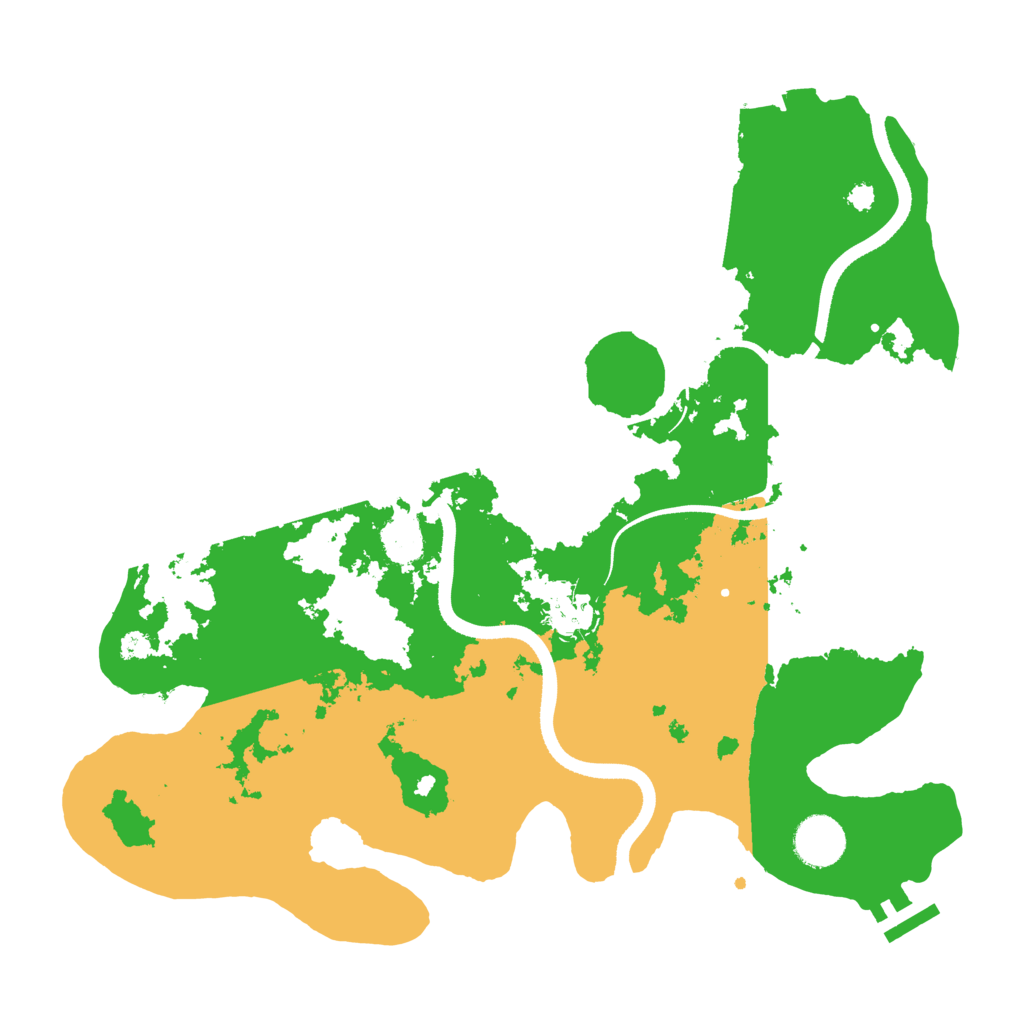Biome Rust Map: Procedural Map, Size: 3500, Seed: 28107