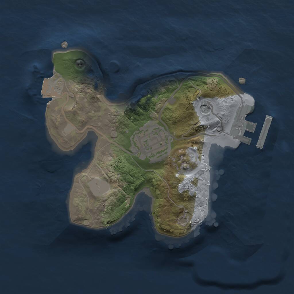 Rust Map: Procedural Map, Size: 1750, Seed: 1189141156, 4 Monuments