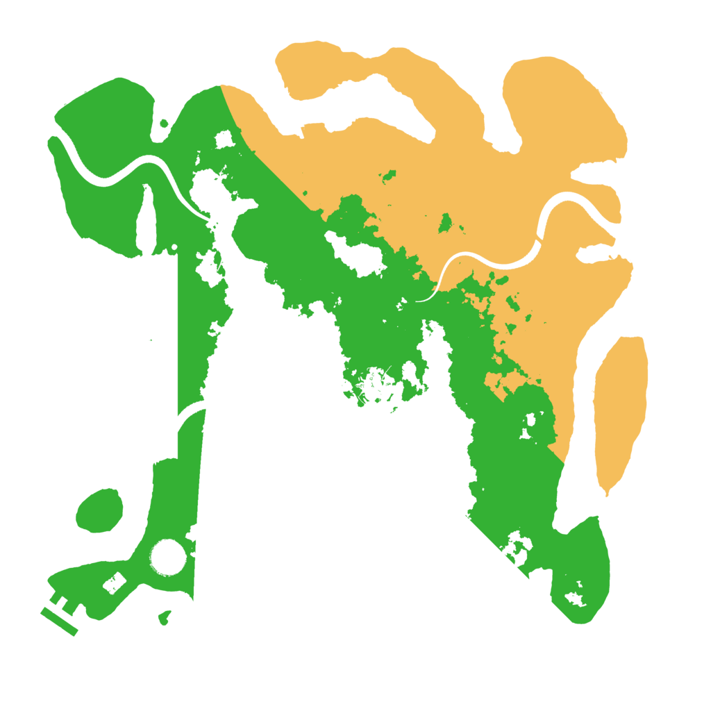 Biome Rust Map: Procedural Map, Size: 3500, Seed: 660556