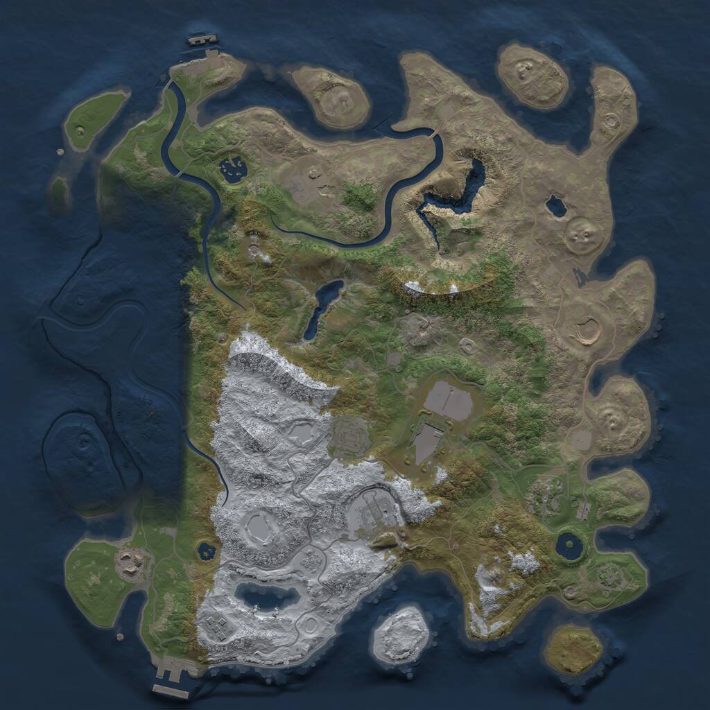 Rust Map: Procedural Map, Size: 4000, Seed: 137553, 15 Monuments