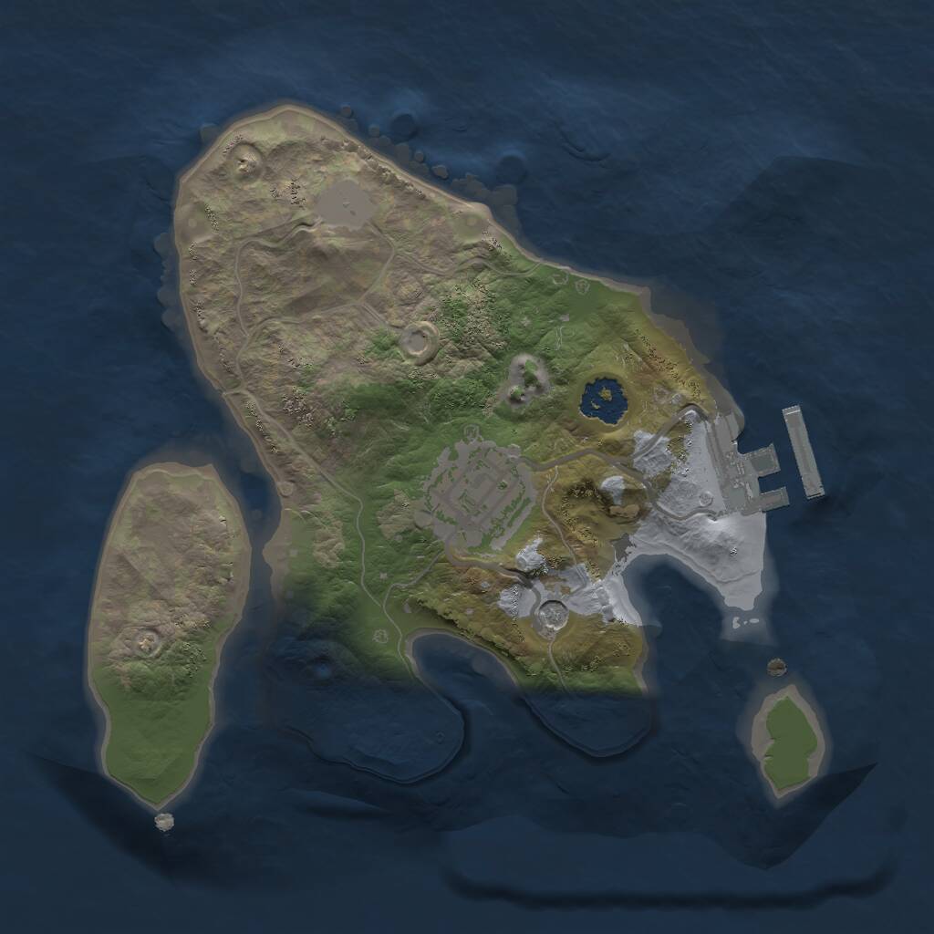 Rust Map: Procedural Map, Size: 2020, Seed: 4567456, 4 Monuments