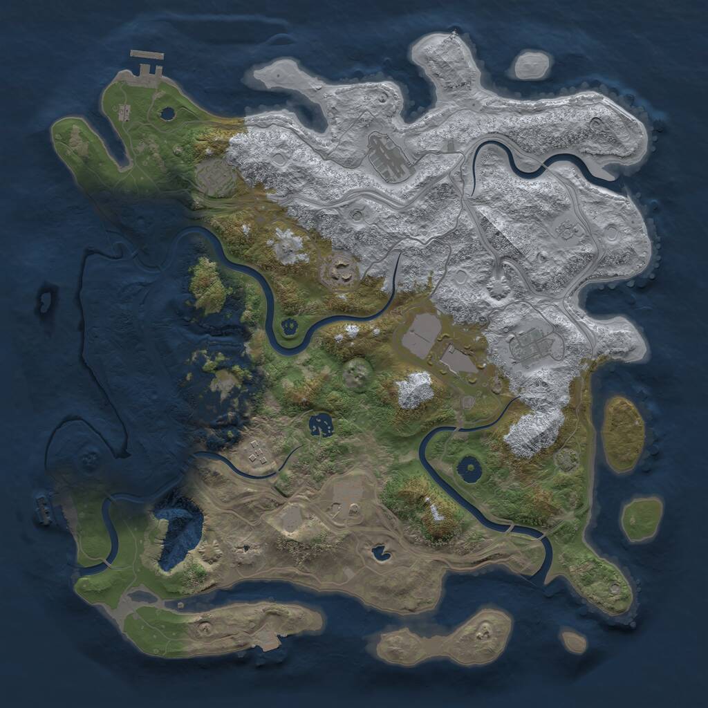Rust Map: Procedural Map, Size: 4250, Seed: 801302, 15 Monuments