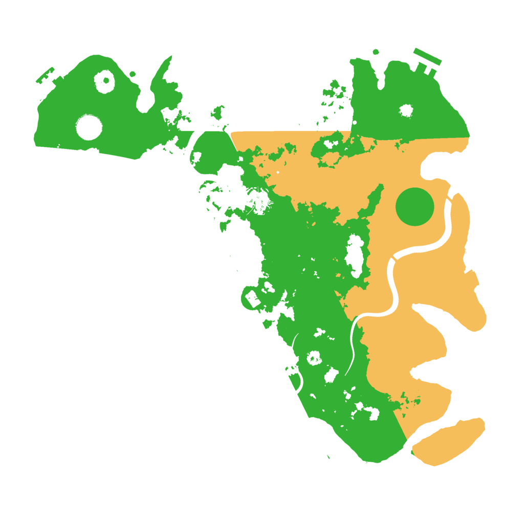 Biome Rust Map: Procedural Map, Size: 3600, Seed: 2335435