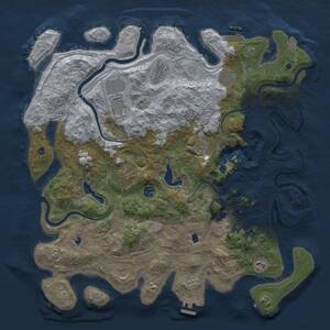 Thumbnail Rust Map: Procedural Map, Size: 4500, Seed: 194720194, 18 Monuments