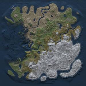 Thumbnail Rust Map: Procedural Map, Size: 4500, Seed: 429075, 16 Monuments