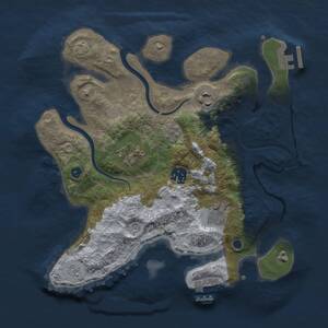 Thumbnail Rust Map: Procedural Map, Size: 3000, Seed: 13948, 11 Monuments