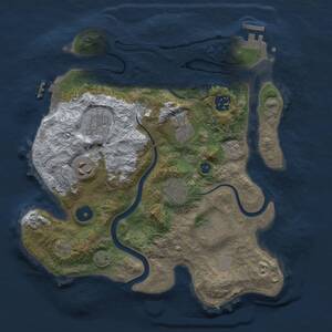Thumbnail Rust Map: Procedural Map, Size: 3061, Seed: 87410926, 14 Monuments