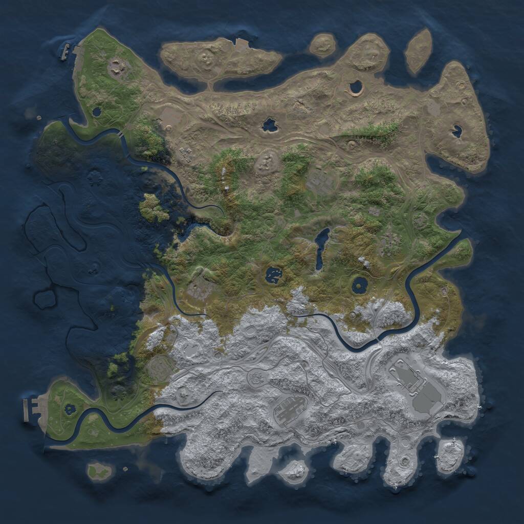 Rust Map: Procedural Map, Size: 4750, Seed: 581697, 17 Monuments