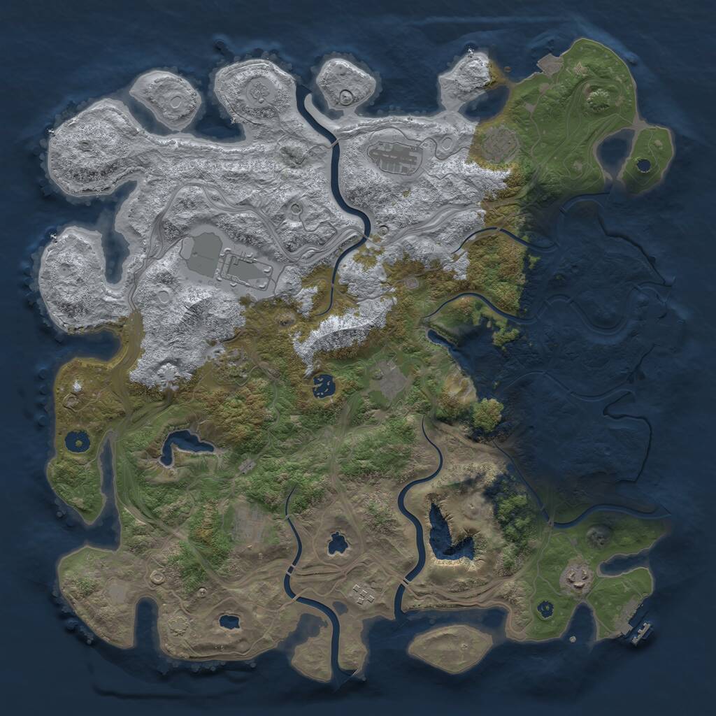 Rust Map: Procedural Map, Size: 4500, Seed: 801989, 15 Monuments