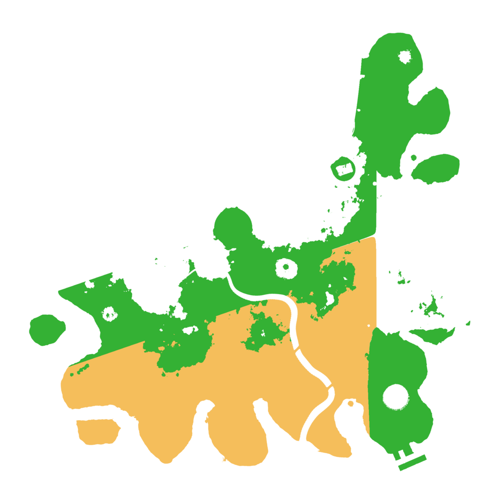 Biome Rust Map: Procedural Map, Size: 3500, Seed: 120591