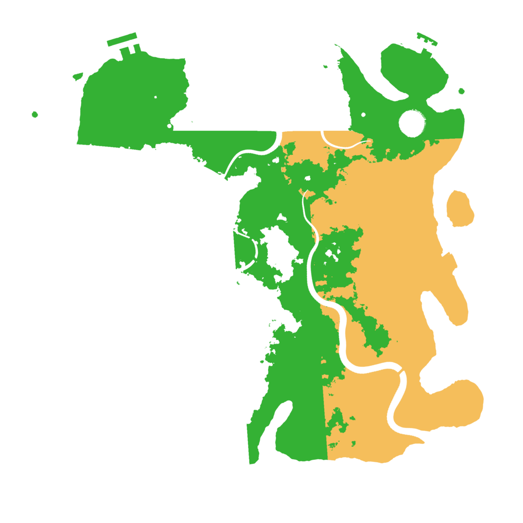 Biome Rust Map: Procedural Map, Size: 3500, Seed: 504611