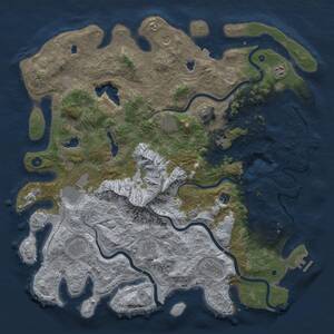 Thumbnail Rust Map: Procedural Map, Size: 5000, Seed: 903536078, 18 Monuments