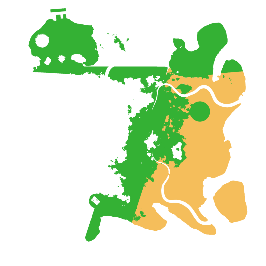Biome Rust Map: Procedural Map, Size: 3500, Seed: 491152