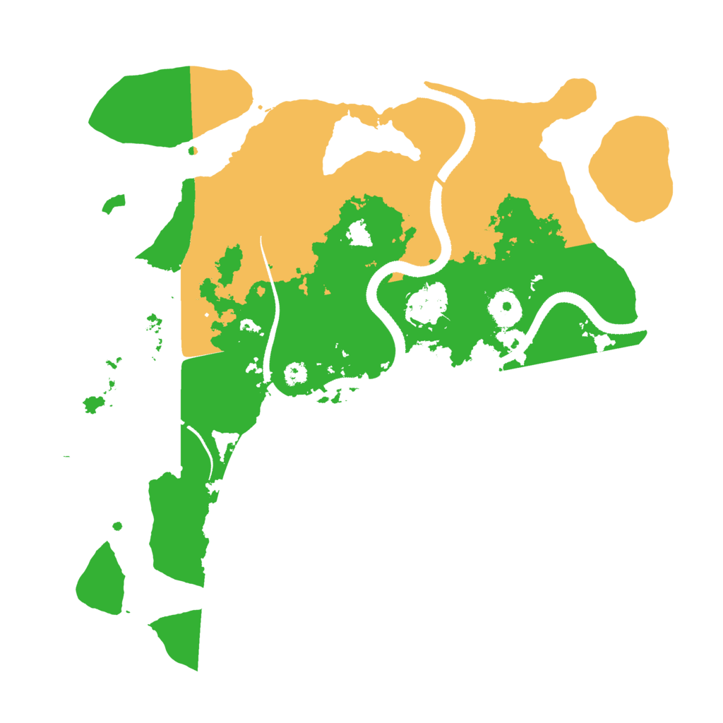 Biome Rust Map: Procedural Map, Size: 3200, Seed: 66885522