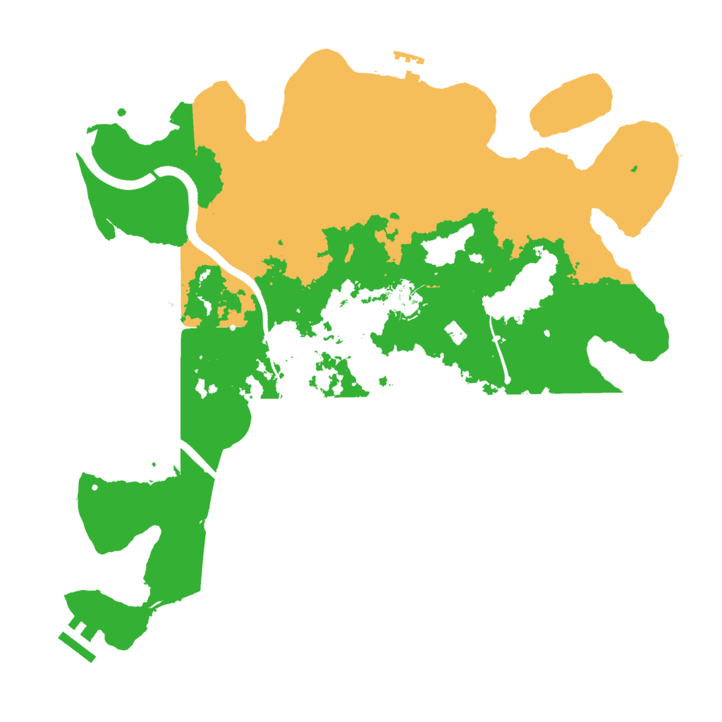 Biome Rust Map: Procedural Map, Size: 3500, Seed: 739665